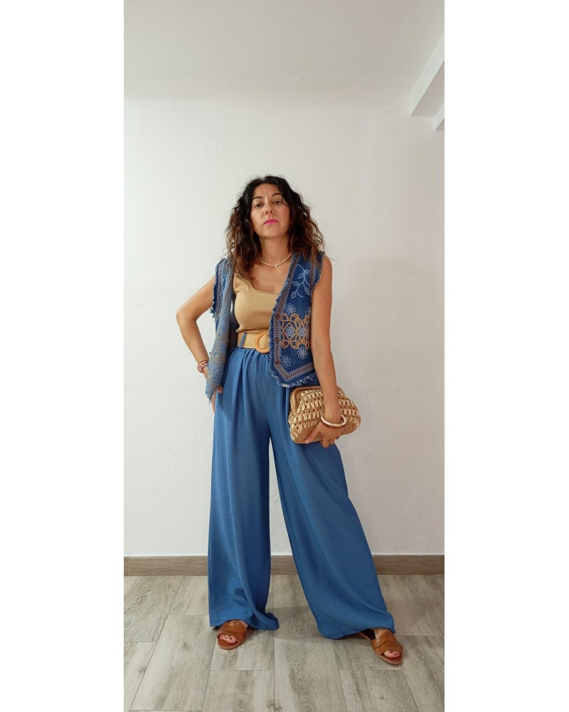 Pantalón denim fluido 