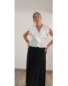 Top volantes blanco